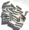 25 15x5mm Bright Silver Plated Large Hole Metal Tube Beads